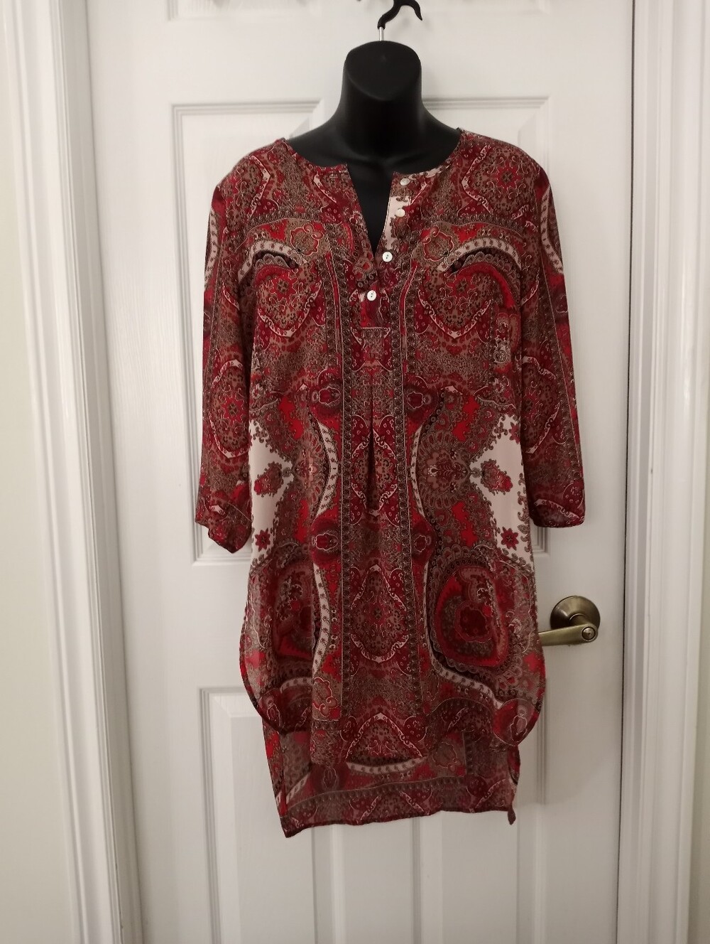 🎟FIG AND FLOWER High Low Tunic Sheer Blouse🎟